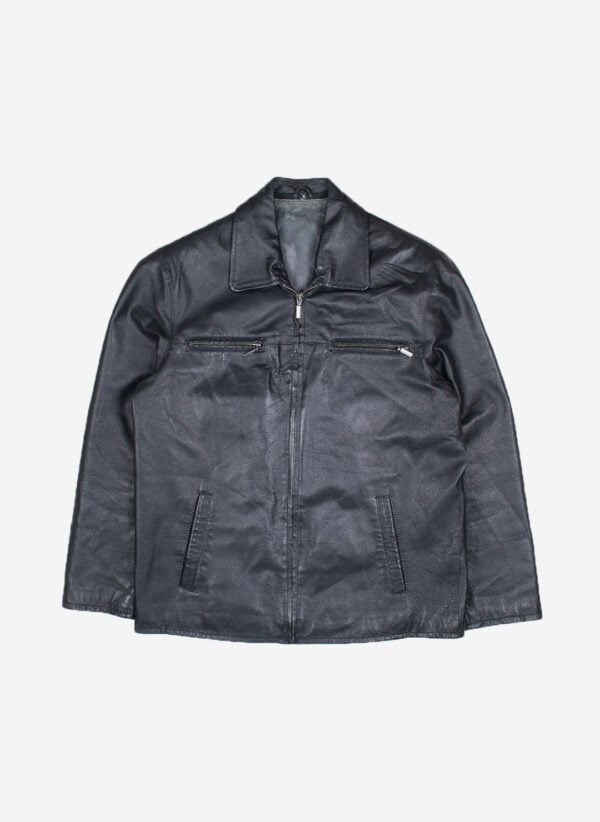Vintage Angelo Litrico Lederjacke schwarz