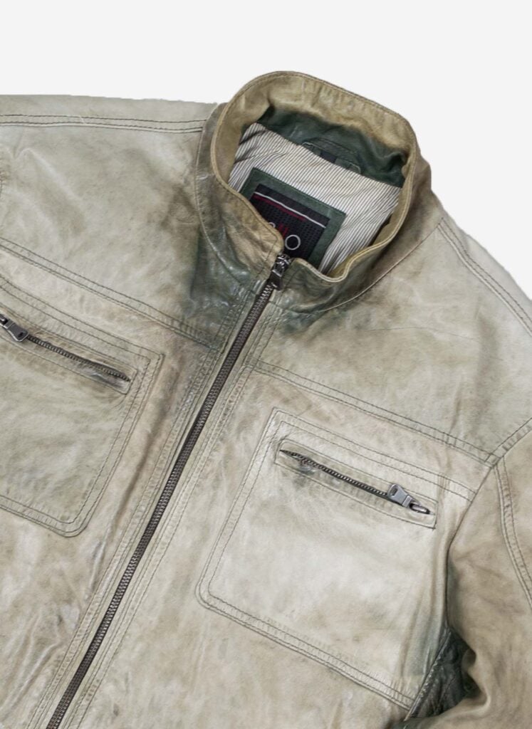 Vintage Itallo Lederjacke faded