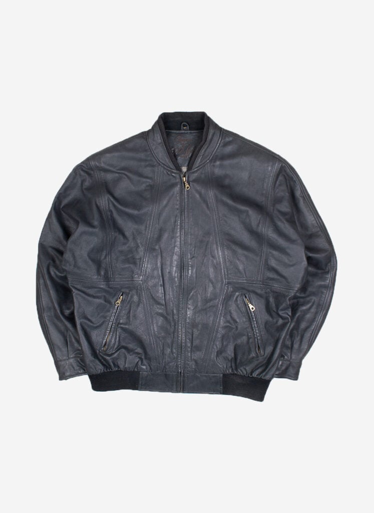 Vintage Leder Bomberjacke