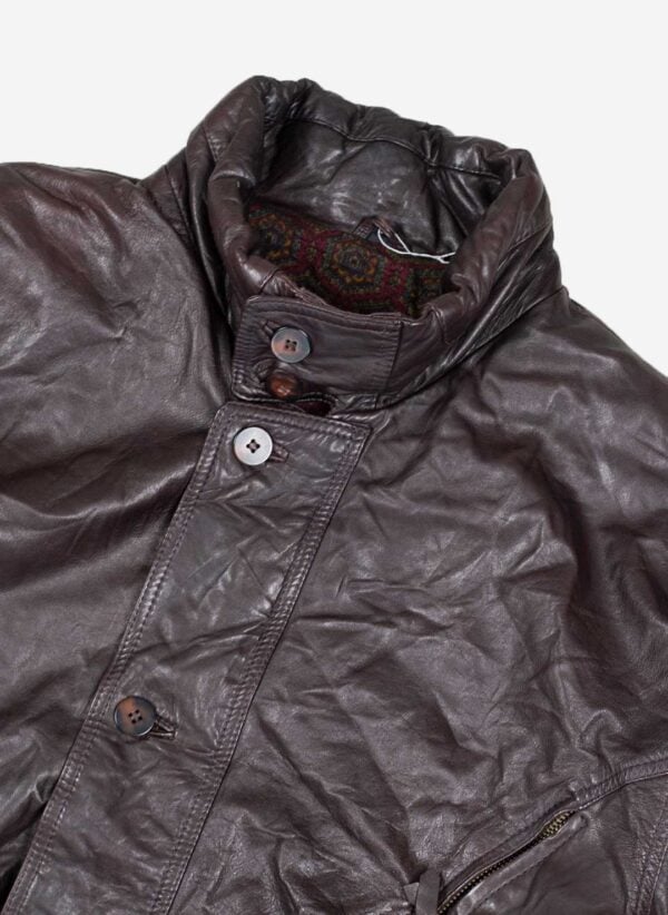 Vintage Boho Lederjacke braun – Bild 2