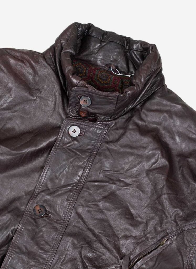Vintage Boho Lederjacke braun