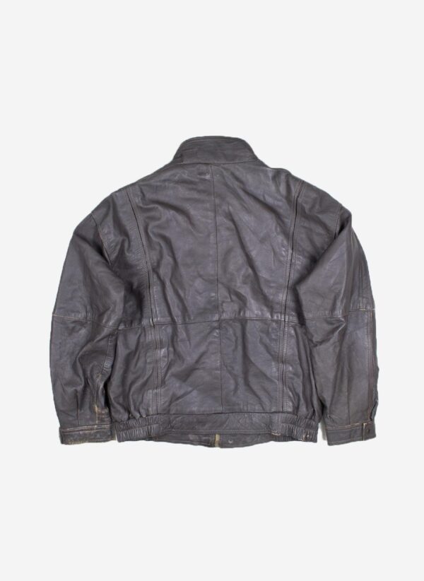 Vintage Lederjacke dunkelbraun – Bild 3