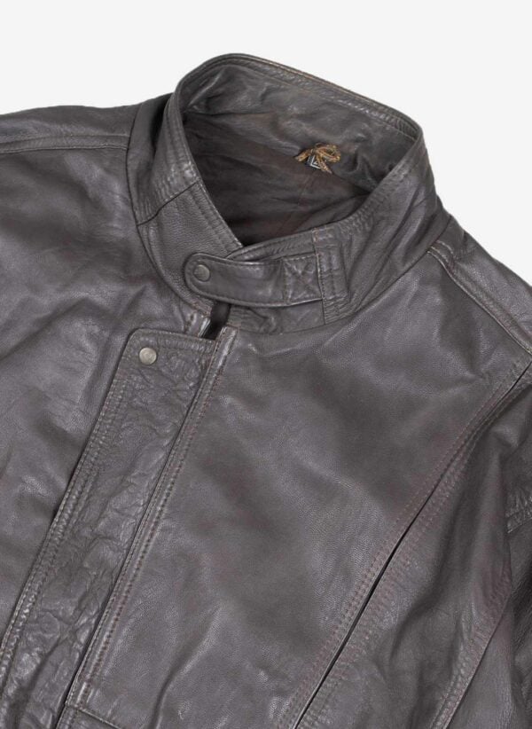 Vintage Lederjacke dunkelbraun – Bild 2