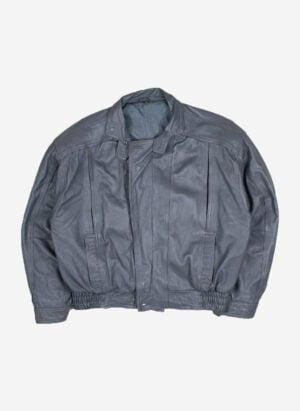 Vintage Lederjacke grau boxy