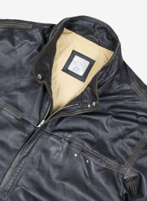 Vintage Lederjacke schwarz