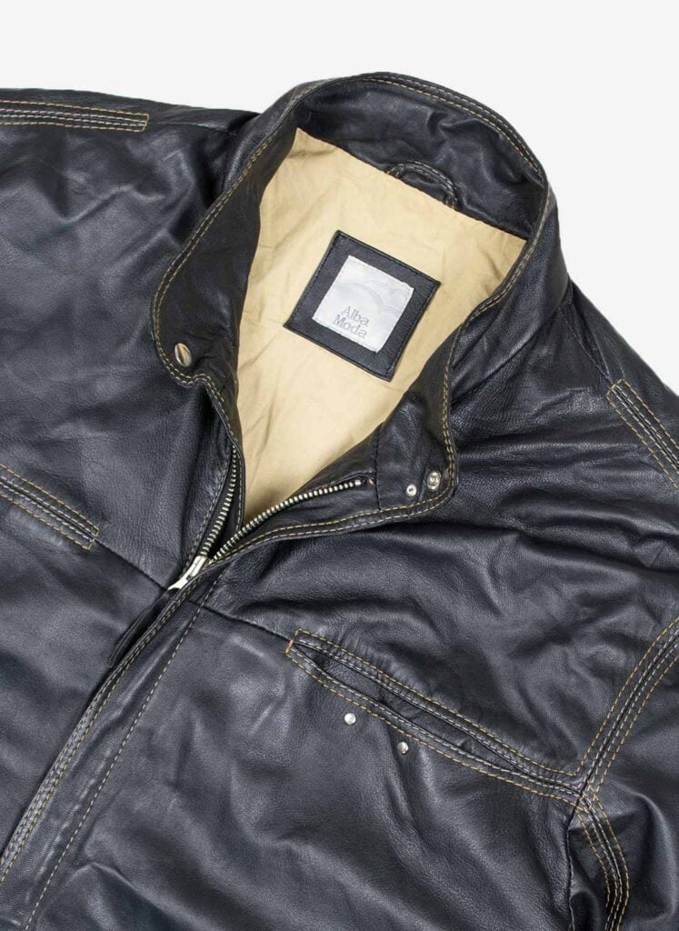 Vintage Lederjacke schwarz