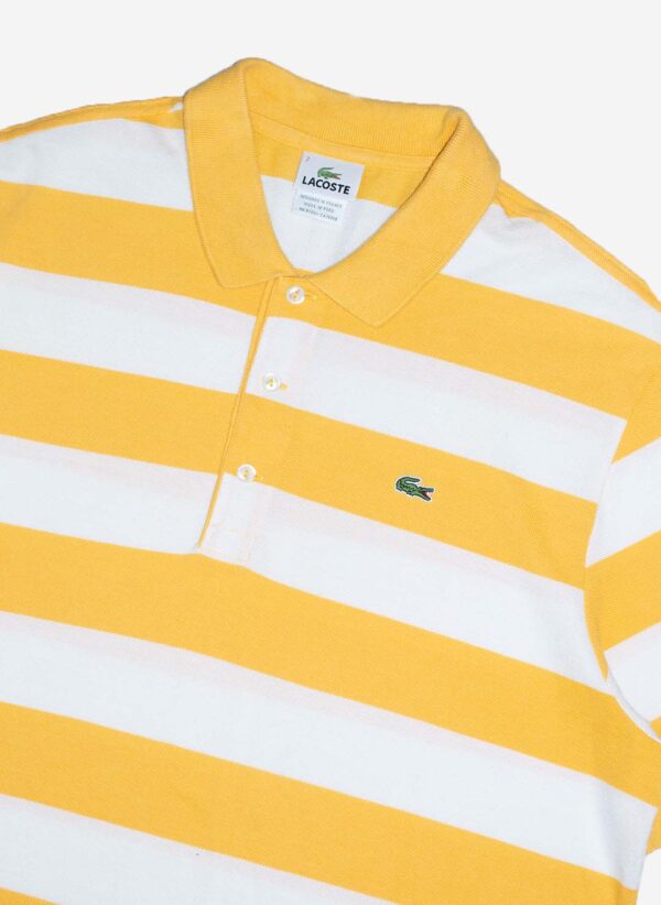 Lacoste Poloshirt gelb weiß – Bild 2