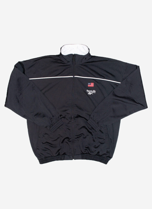 Vintage 90s Reebok Trainingsjacke schwarz
