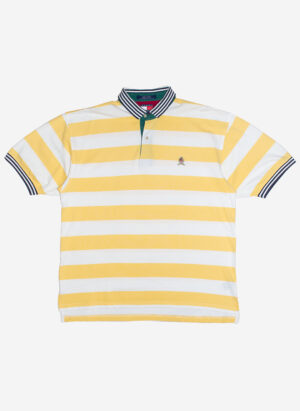 Vintage 90s Tommy Hilfiger Poloshirt gelb weiß