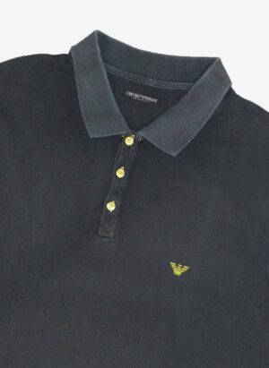 Vintage Armani Poloshirt dunkelgrau