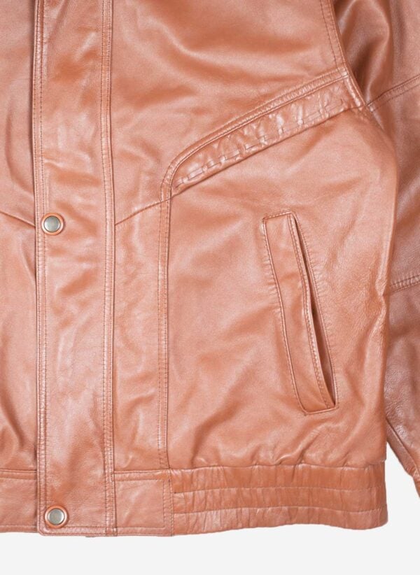 Vintage Boho Lederjacke braun – Bild 4