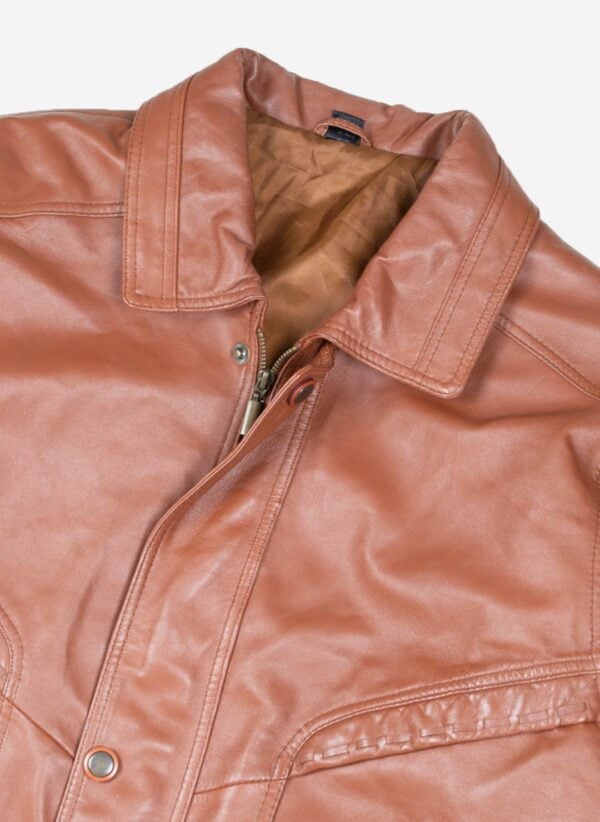 Vintage Boho Lederjacke braun – Bild 3
