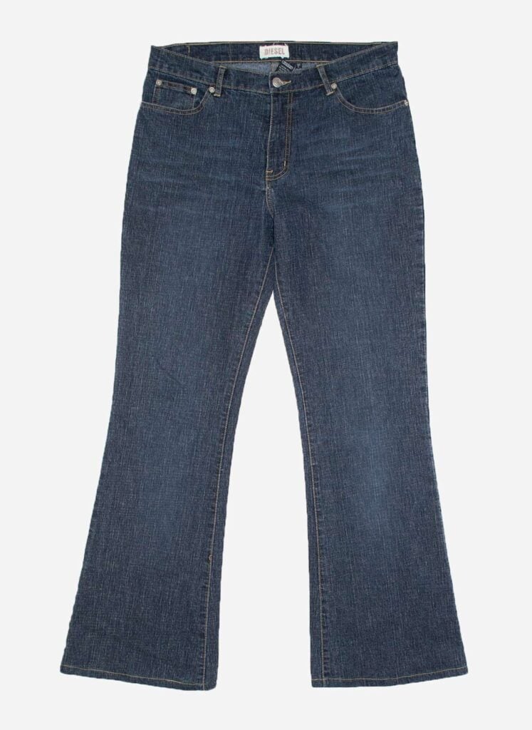 Vintage Diesel women's flared Jeans dunkelblau