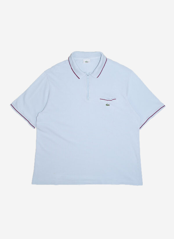Vintage Lacoste Half-Zip Poloshirt babyblau