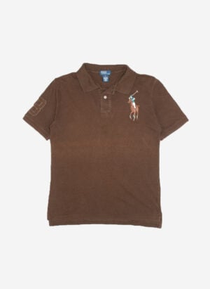Vintage Polo Ralph Lauren Big Pony Poloshirt braun