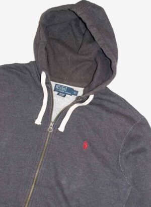Vintage Polo Ralph Lauren Zip Hoodie grau