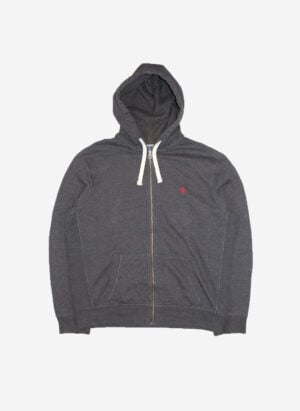 Vintage Polo Ralph Lauren Zip Hoodie grau