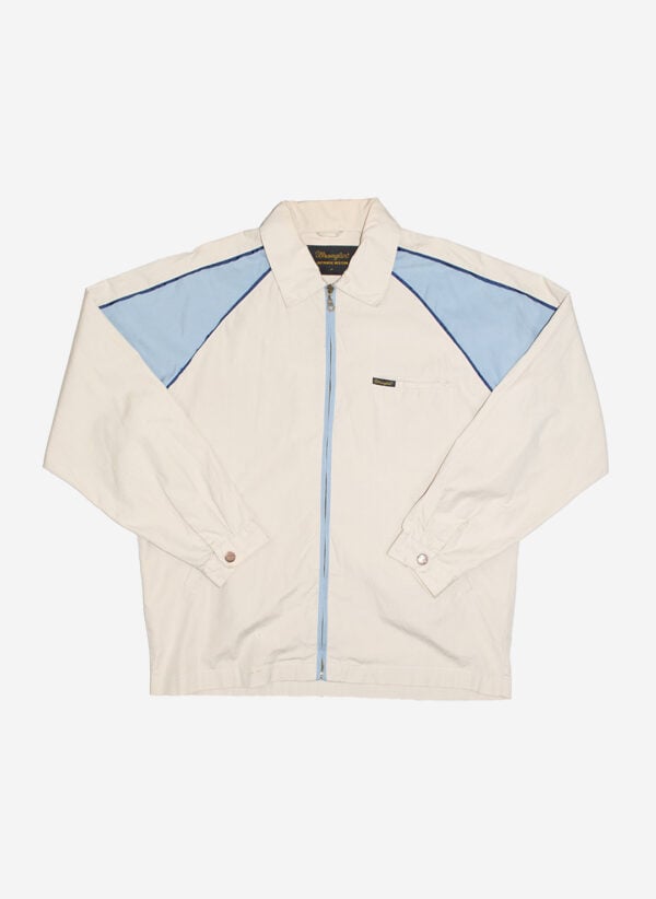 Vintage Wrangler Harringtonjacke babyblau beige