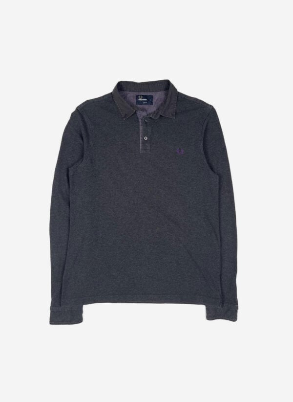Fred Perry Longsleeve Poloshirt grau