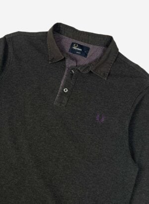 Fred Perry Longsleeve Poloshirt grau