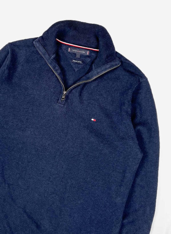 Tommy Hilfiger Half-Zip Sweater navy – Bild 2