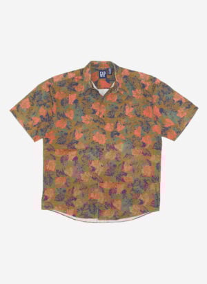 Vintage 90s Gap Kurzarmhemd leaves