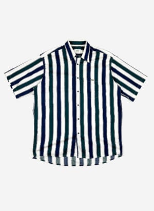 Vintage 90s Lacoste Kurzarmhemd gestreift