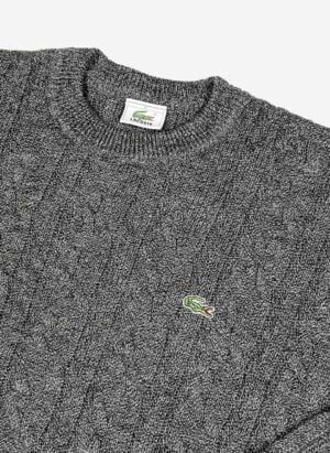 Vintage 90s Lacoste Wollpullover grau