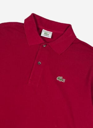 Vintage 90s Longsleeve Poloshirt rot