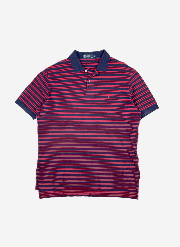 Vintage 90s Polo Ralph Lauren Poloshirt navy rot gestreift