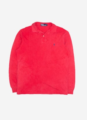 Vintage 90s Polo Ralph Lauren Rugbyshirt rot