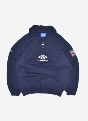 Vintage 90s Umbro Half-Zip Sweater navy
