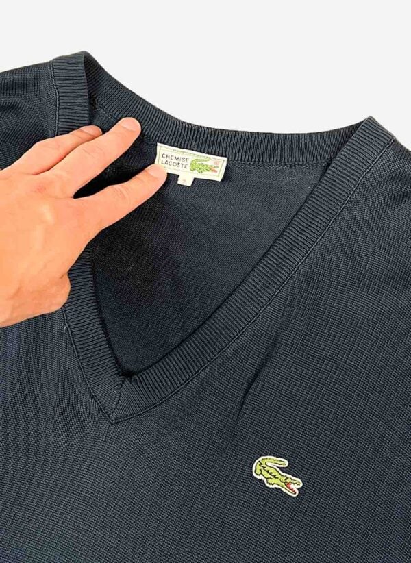 Vintage Chemise Lacoste Knit Weste navy – Bild 2