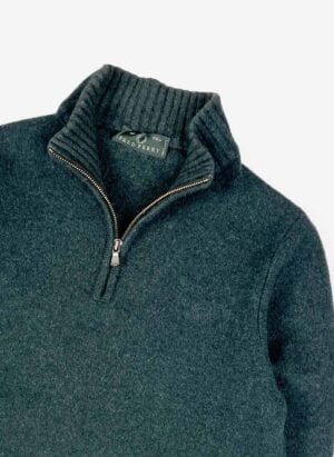 Vintage Fred Perry Woll Half-Zip Sweater grün