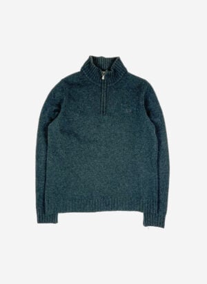 Vintage Fred Perry Woll Half-Zip Sweater grün