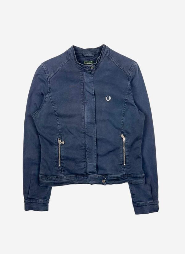 Vintage Fred Perry women's Bomberjacke navy