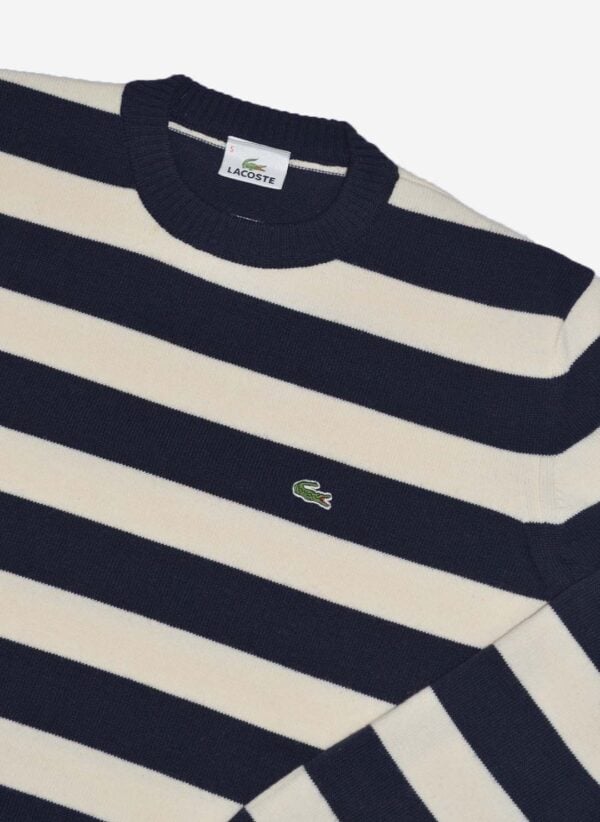 Vintage Lacoste Knit Sweater gestreift – Bild 2