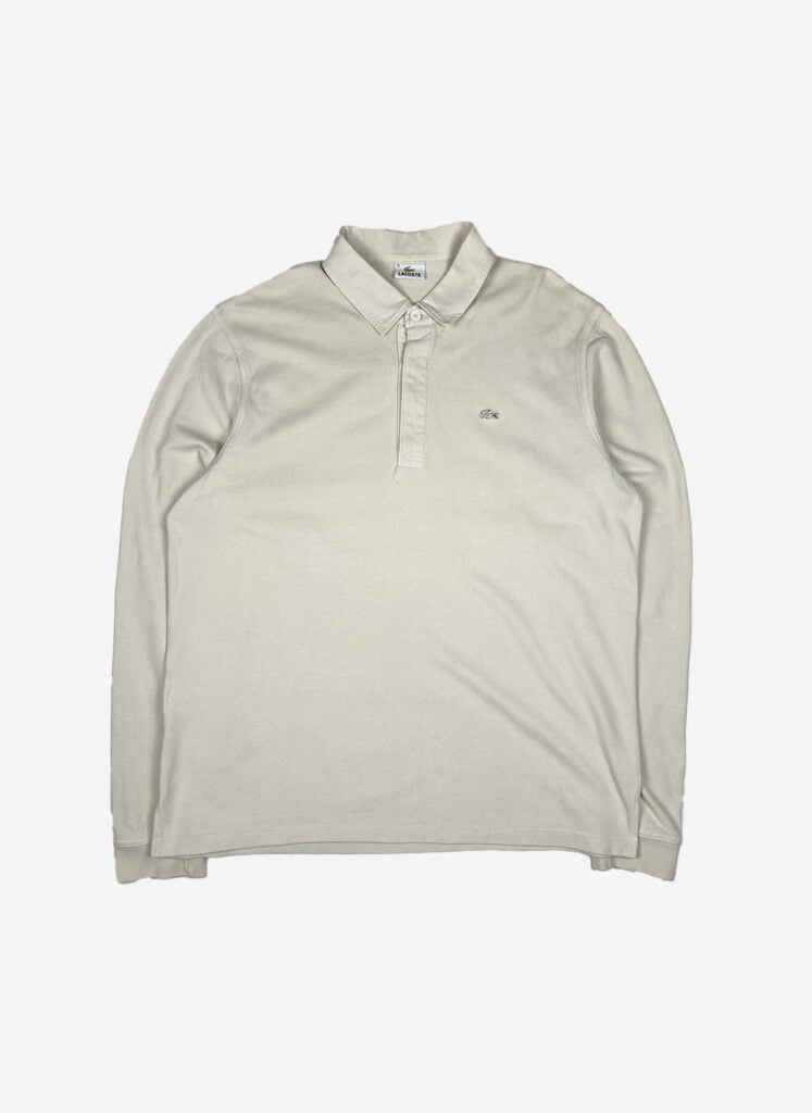 Vintage Lacoste Longsleeve Poloshirt creme