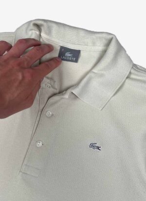 Vintage Lacoste Longsleeve Poloshirt creme