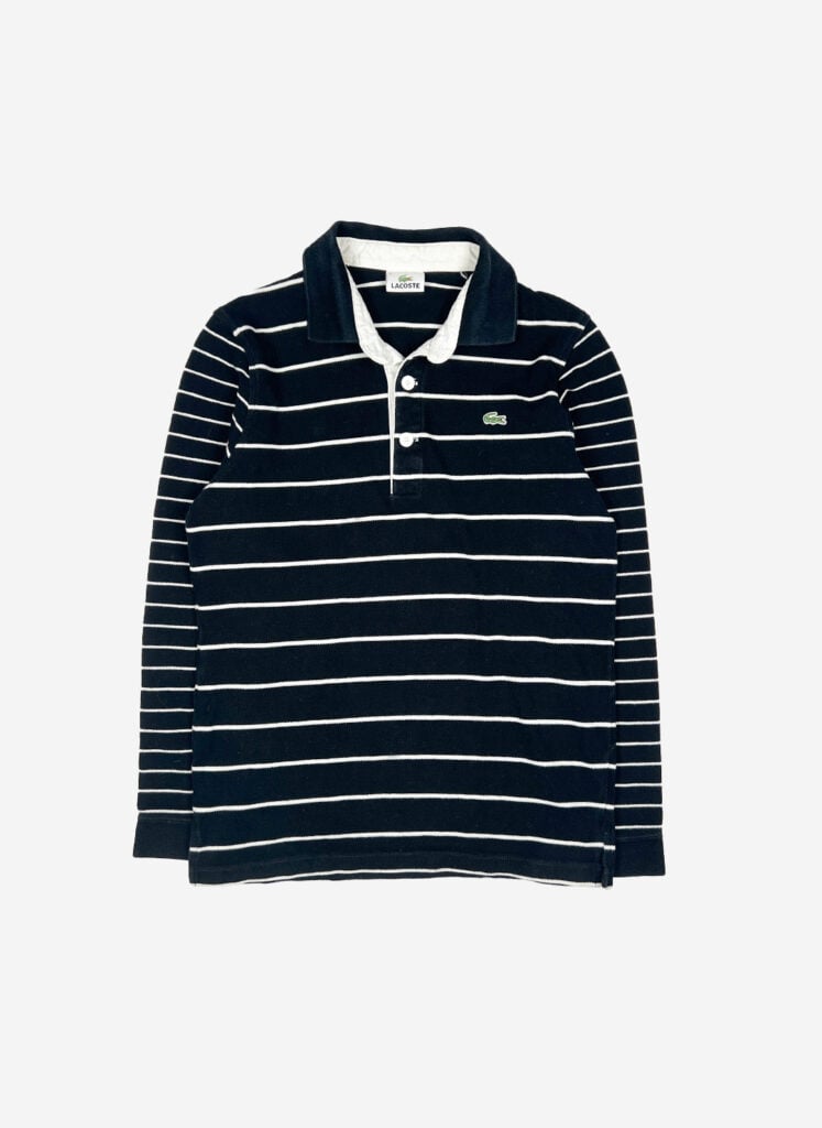 Vintage Lacoste Longsleeve Poloshirt schwarz
