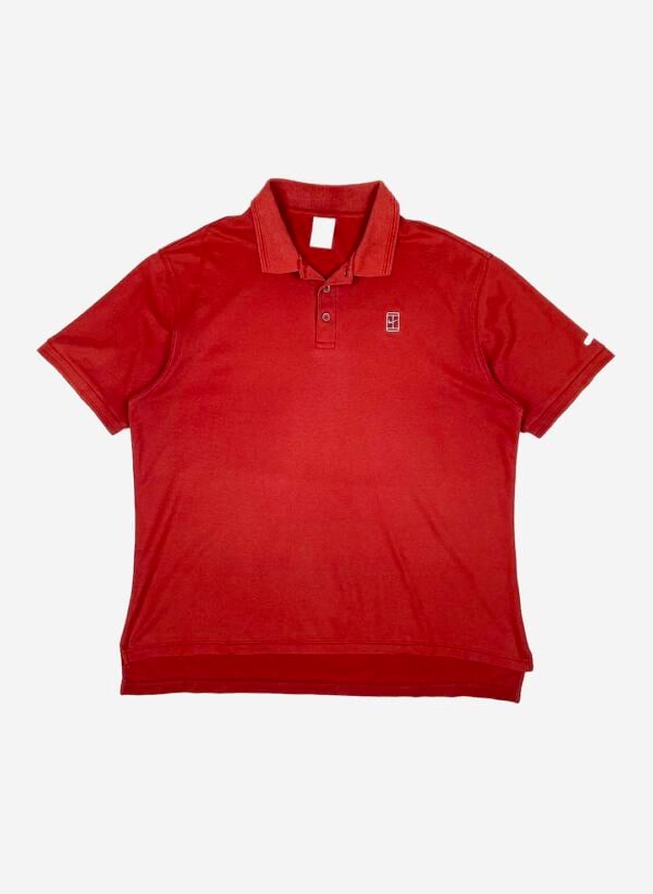 Vintage Nike Tennis Poloshirt rot