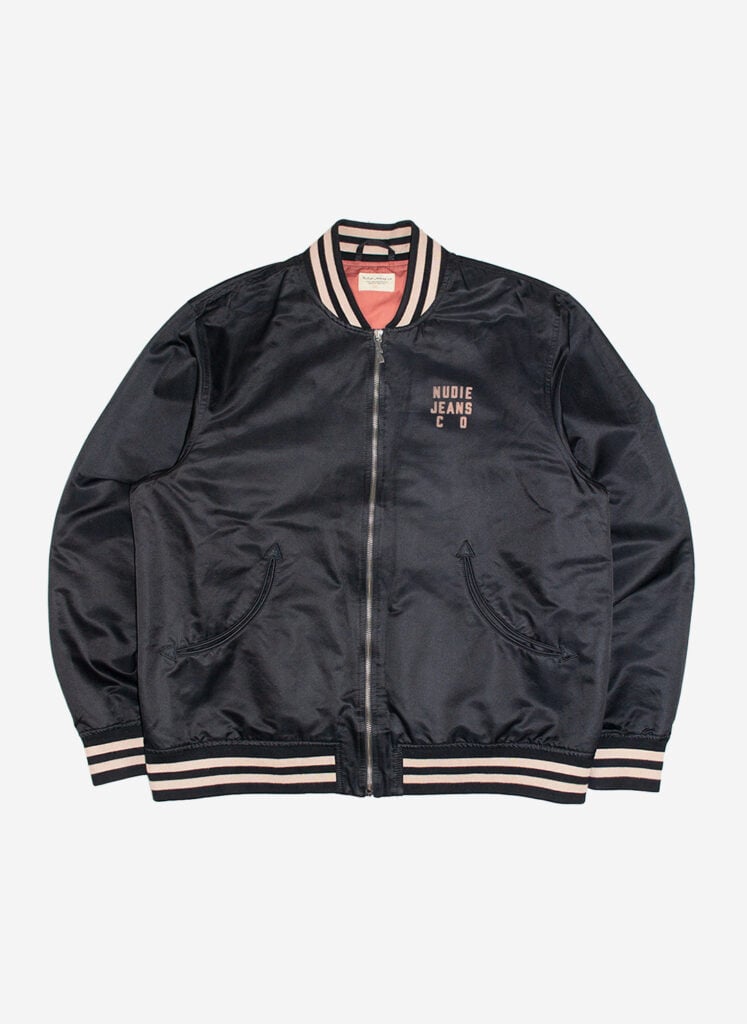 Vintage Nudie Jeans Bomberjacke schwarz