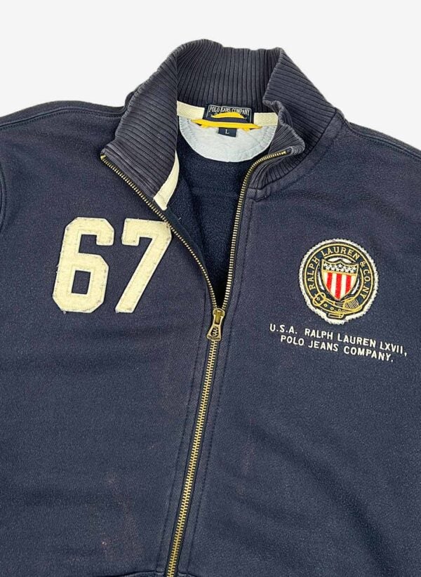 Vintage Polo Jeans Comp. Ralph Lauren Zipper navy – Bild 2