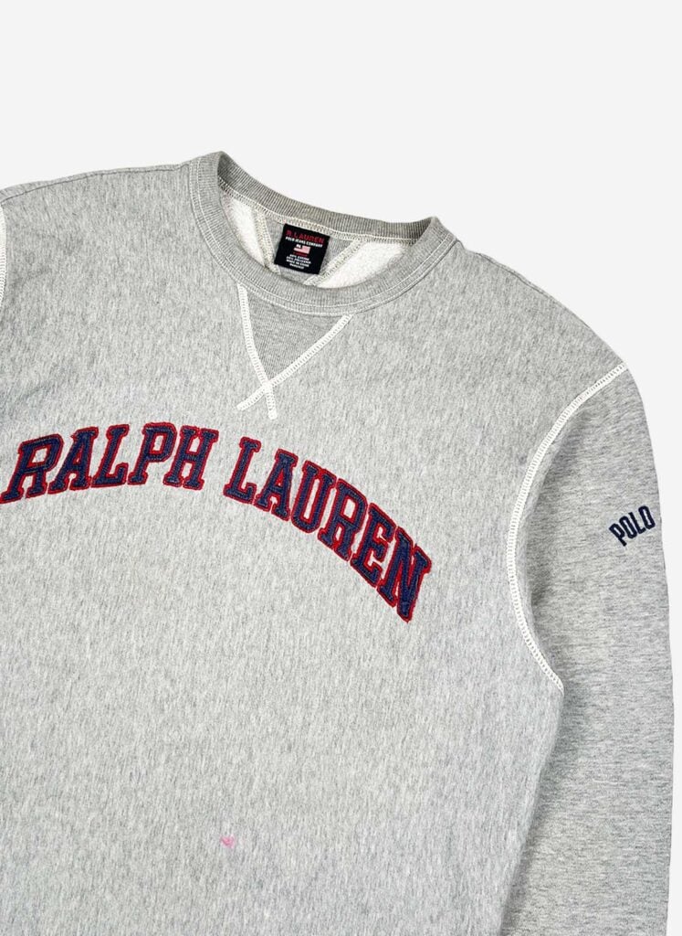 Vintage Polo Jeans Ralph Lauren Sweater grau