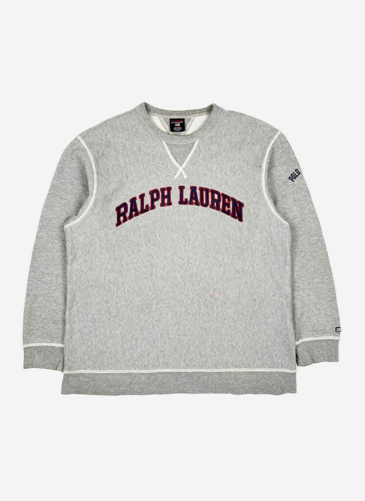 Vintage Polo Jeans Ralph Lauren Sweater grau
