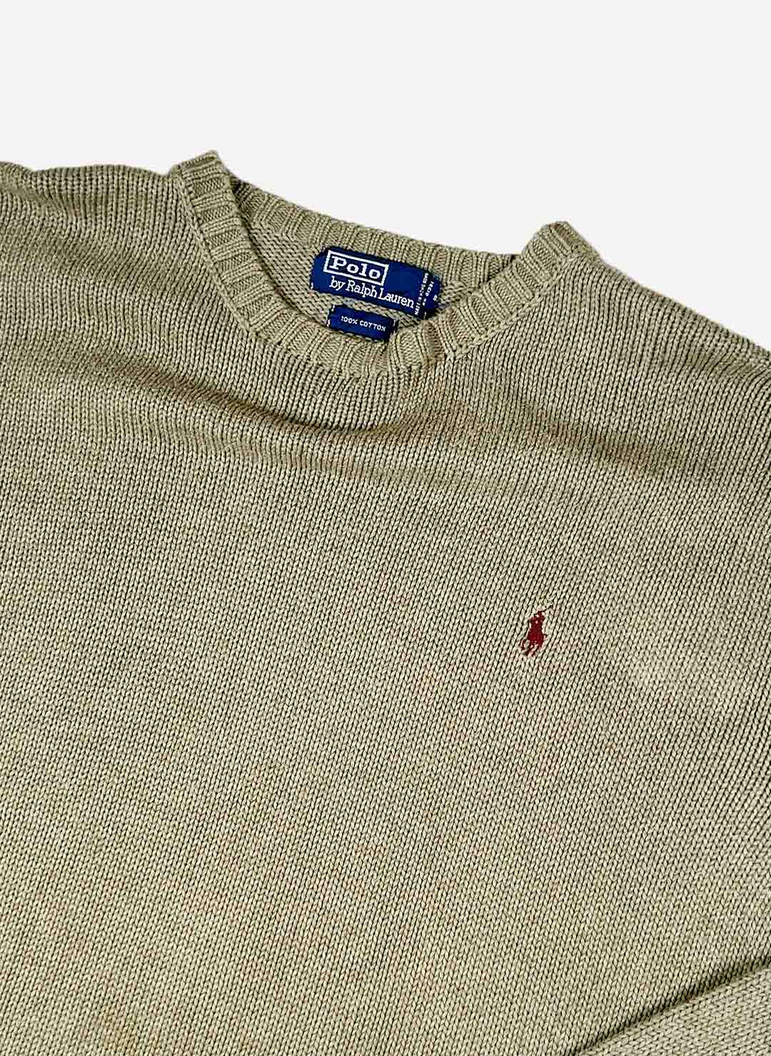 Vintage Polo Ralph Lauren Strickpullover oliv – Bild 2