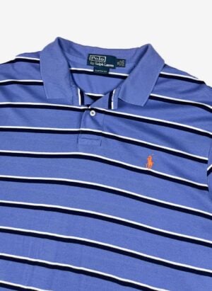 Vintage Polo Ralph Lauren Poloshirt blau gestreift