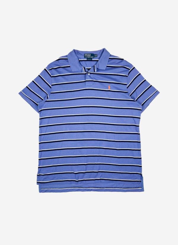 Vintage Polo Ralph Lauren Poloshirt blau gestreift