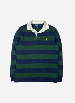Vintage Polo Ralph Lauren Rugbyshirt navy grün