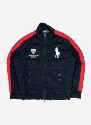 Vintage Polo Ralph Lauren USA Big Pony Zipper schwarz